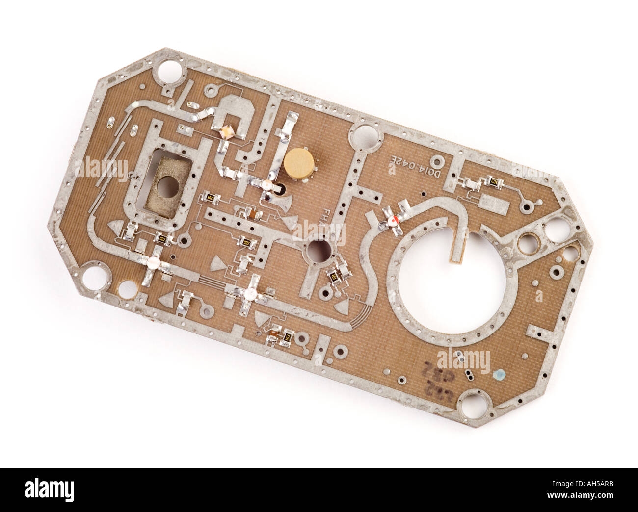 Un circuit fréquence micro-ondes à partir d'un récepteur satellite dish LNB corne d'alimentation Banque D'Images