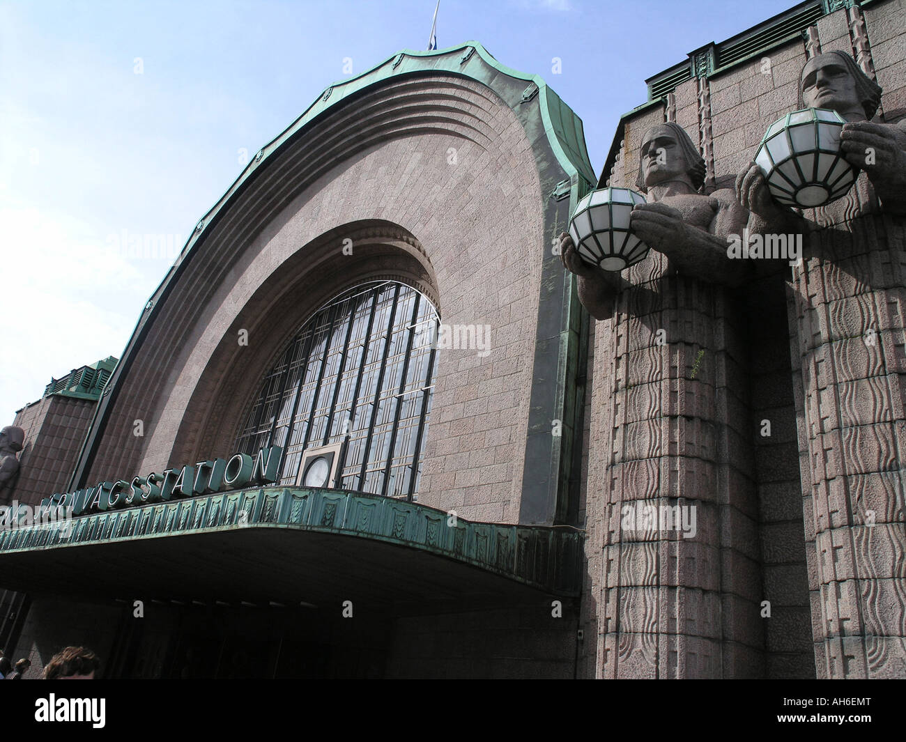 La gare d'Helsinki Finlande byart architecte Eliel Saarinen déco Banque D'Images