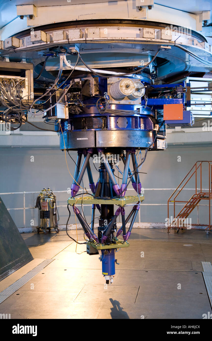 Instrument astronomique monté sur le télescope William Herschel, l'Observatoire de Roque de los Muchachos, La Palma, Canary Islands Banque D'Images