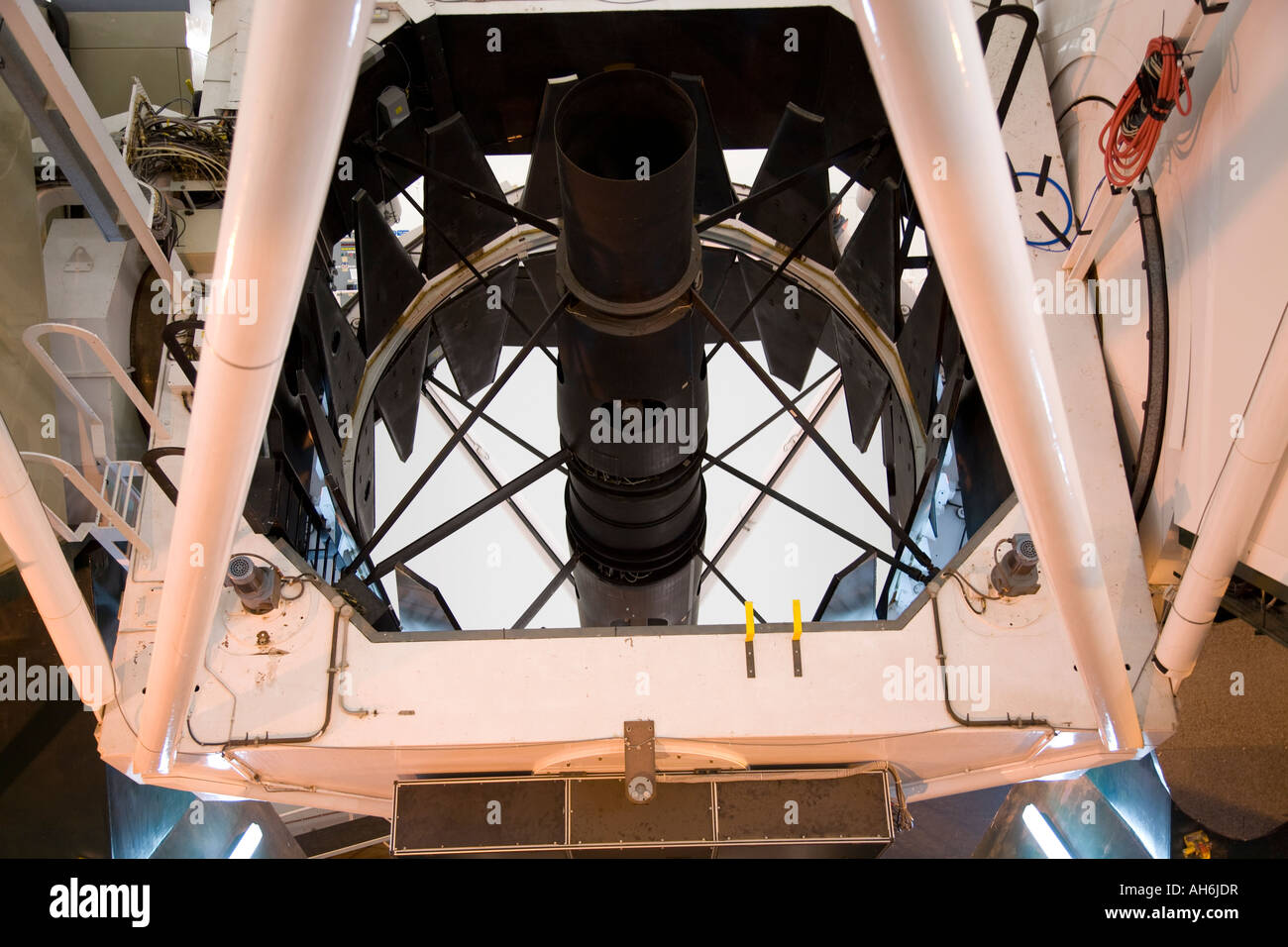 Miroir primaire du télescope William Herschel, l'Observatoire de Roque de los Muchachos, La Palma, Canary Islands Banque D'Images