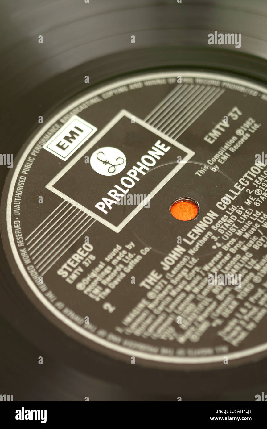 Parlophone label de disques LP de l'album Banque D'Images