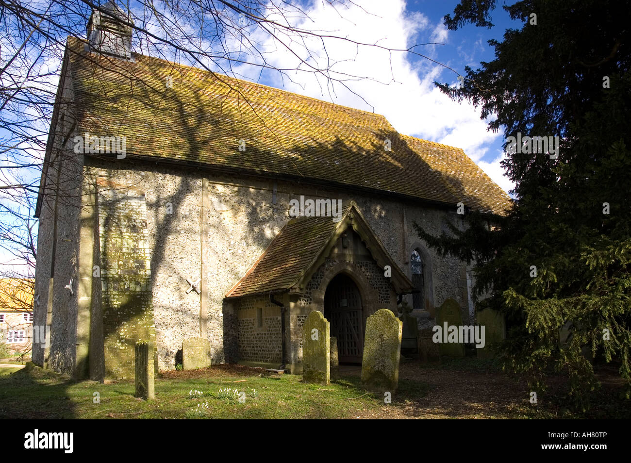 Village très vieille église à Corhampton Hampshire England UK Banque D'Images