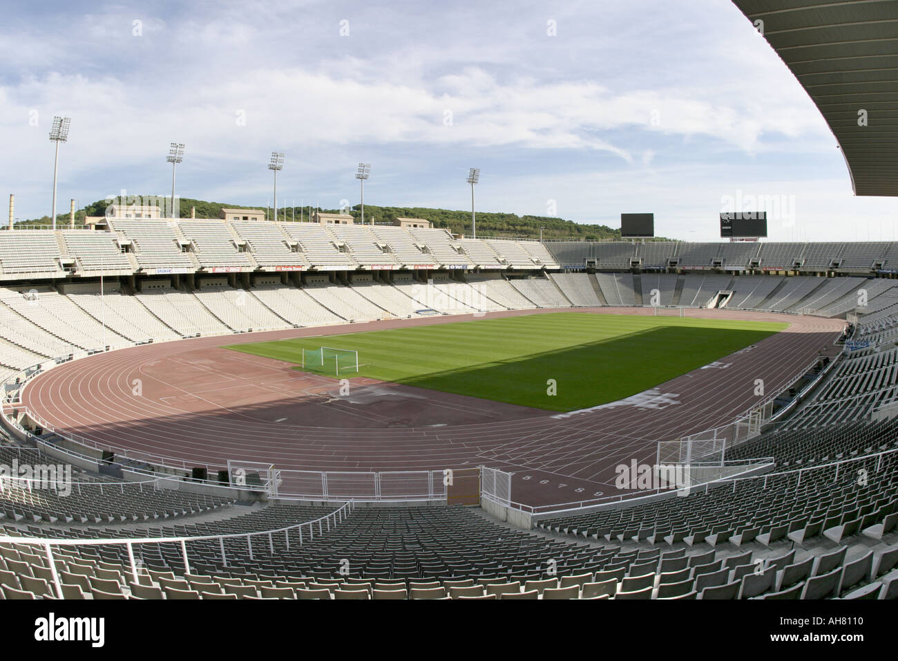 Estadi Olimpic Barcelone Espagne intérieur de Montjuic site de jeux olympiques de 1992 Banque D'Images