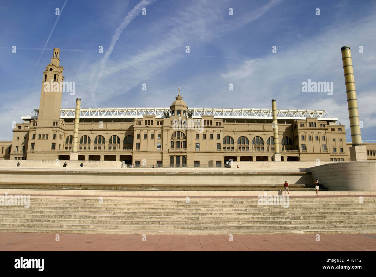 Estadi Olimpic Barcelone Espagne intérieur de Montjuic site de jeux olympiques de 1992 Banque D'Images