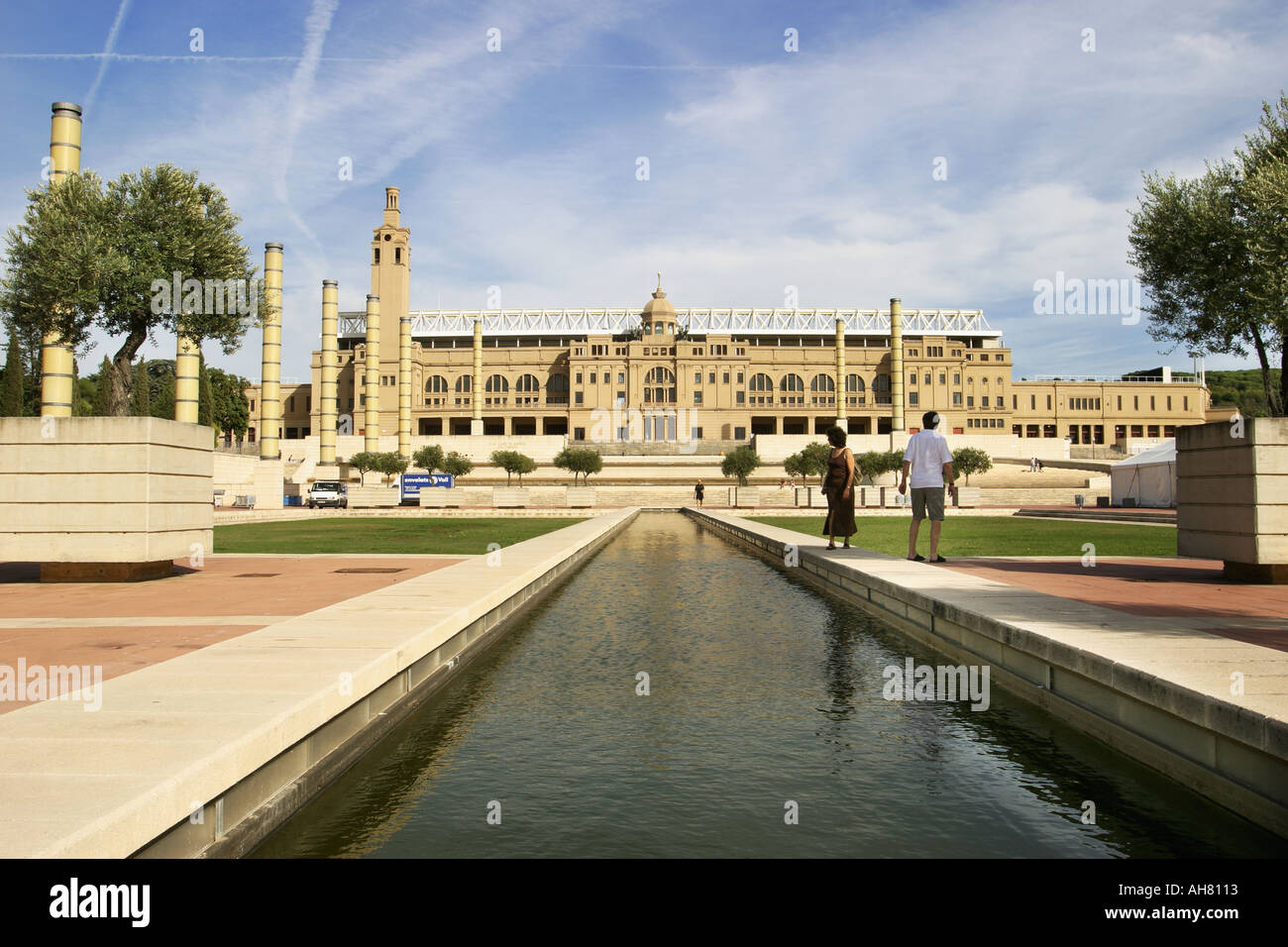 Estadi Olimpic Barcelone Espagne intérieur de Montjuic site de jeux olympiques de 1992 Banque D'Images