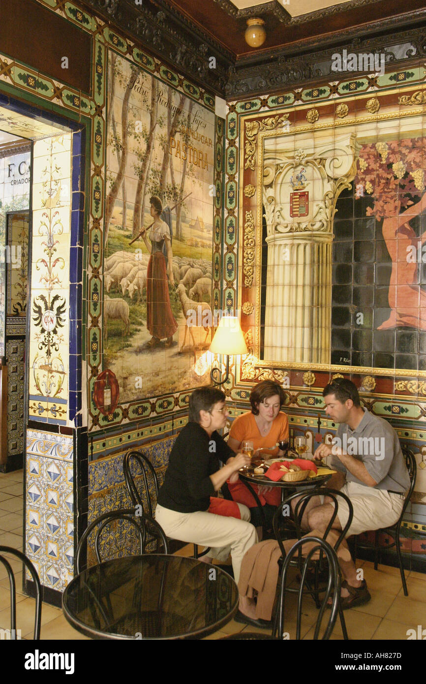 Madrid Espagne cafe cafe los gabrieles vie Banque D'Images