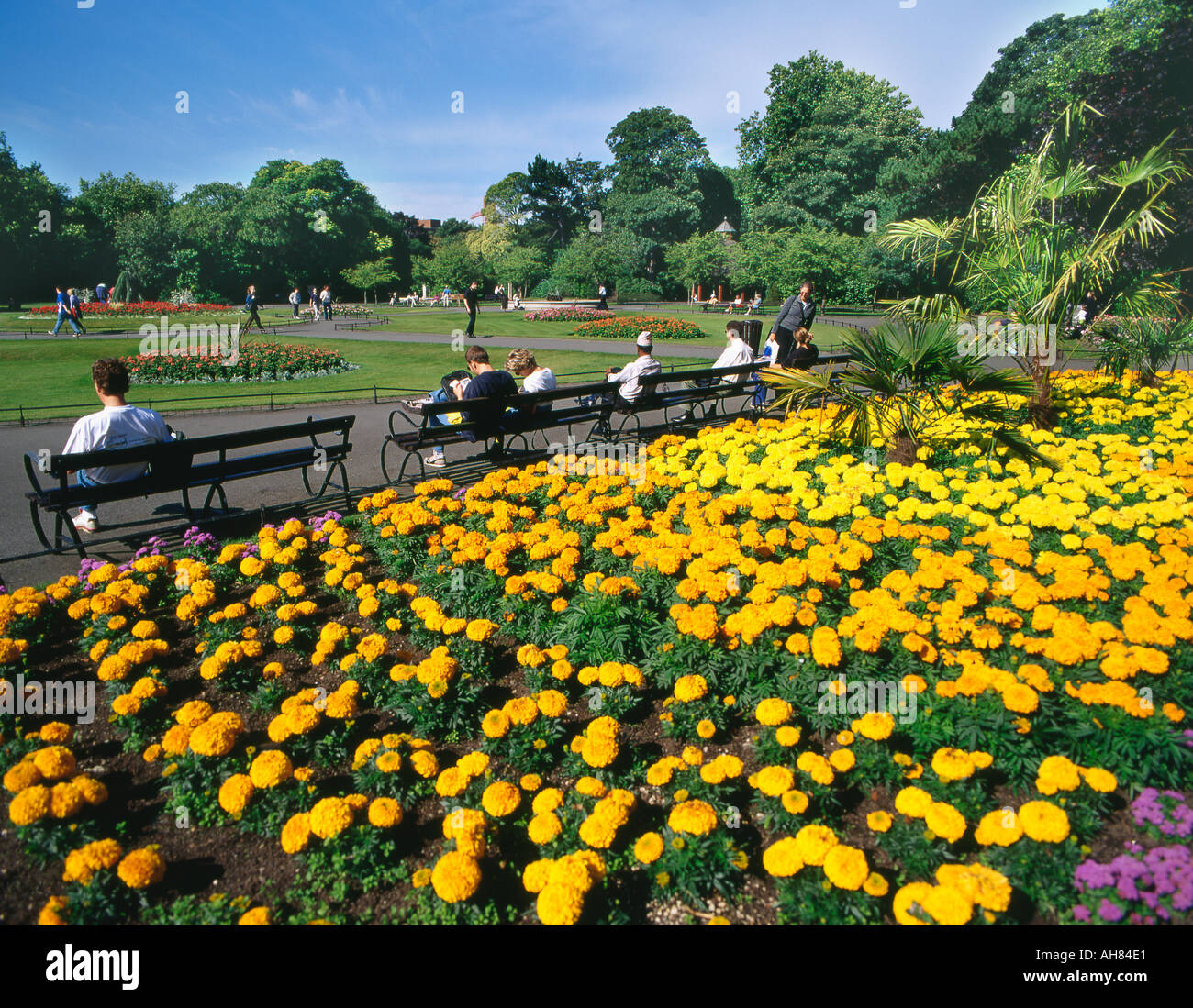Irlande Dublin St Stephen's Green Banque D'Images