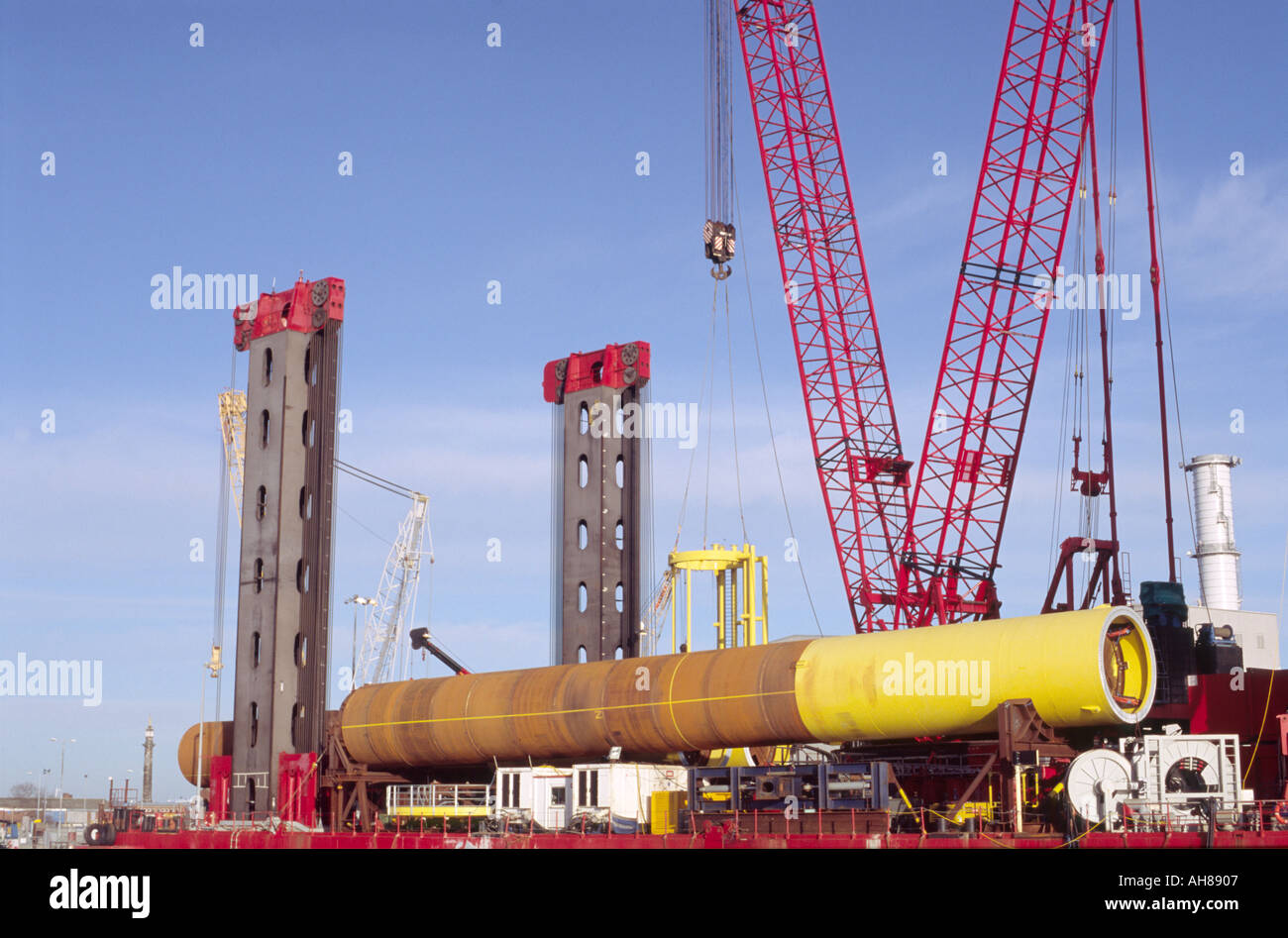 JUMPING JACK MARTEAU HYDRAULIQUE MARITIME DE GREAT YARMOUTH SUR LA RIVIÈRE YARE EAST ANGLIA NORFOLK ENGLAND UK Banque D'Images