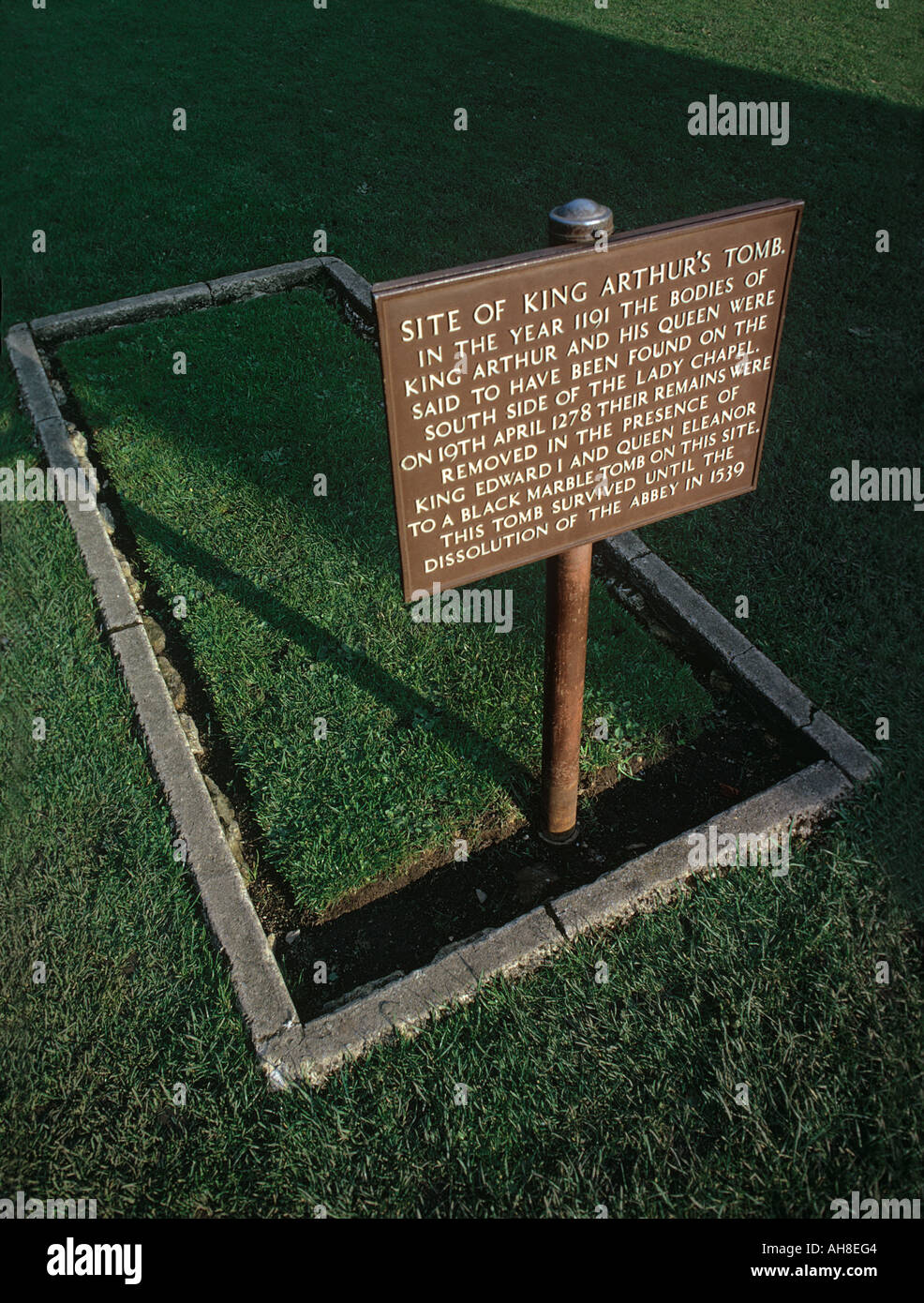 Arthurs Grave Glastonbury Banque D'Images