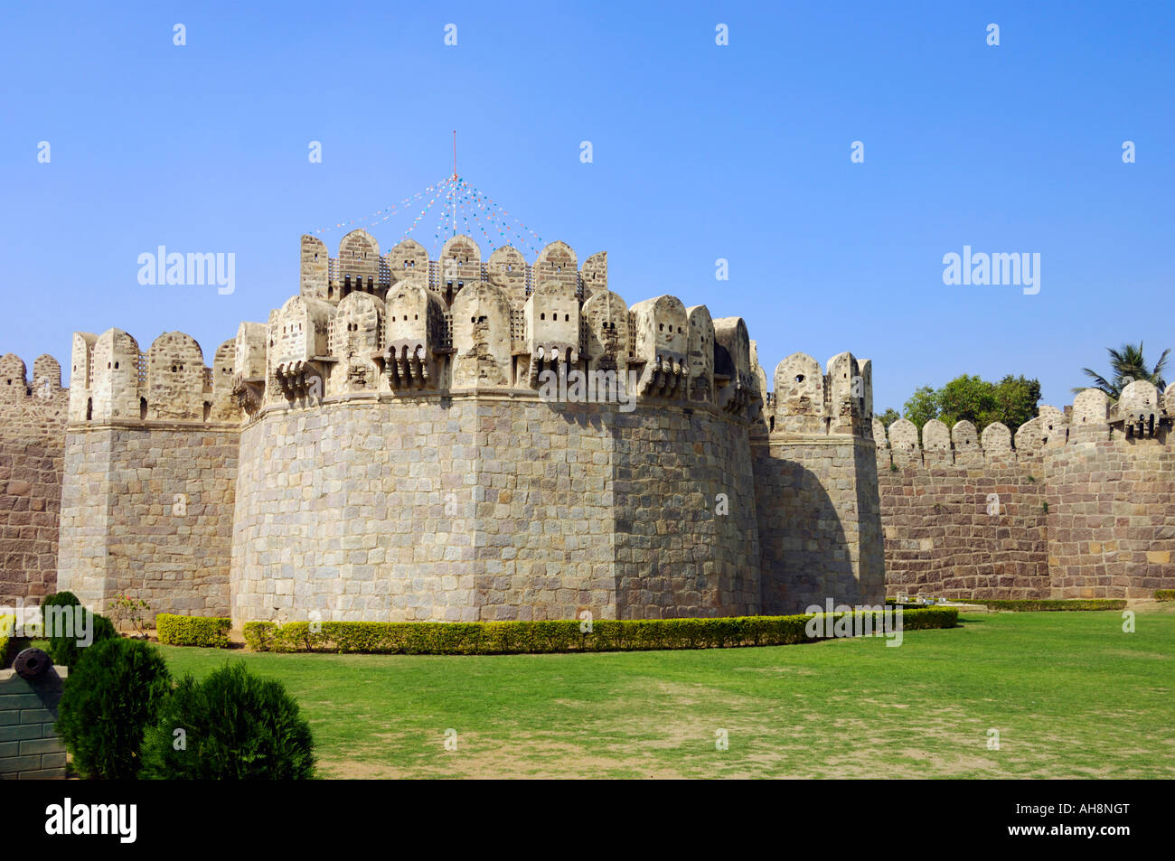 Bala Hisar gate Golconda fort Hyderabad Andhra Pradesh, Inde Banque D'Images