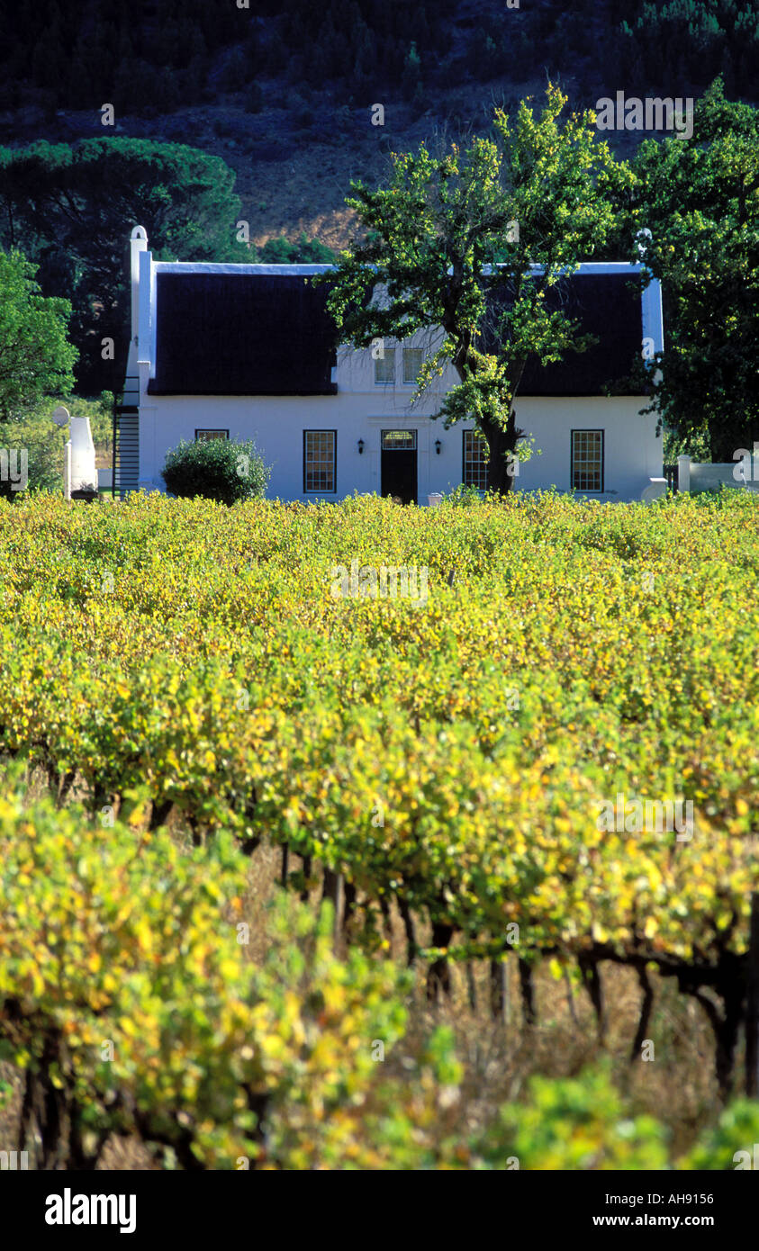 Afrique du Sud Cape Town Fraschhoek une maison dans la zone viticole dans Fraschhoek Banque D'Images