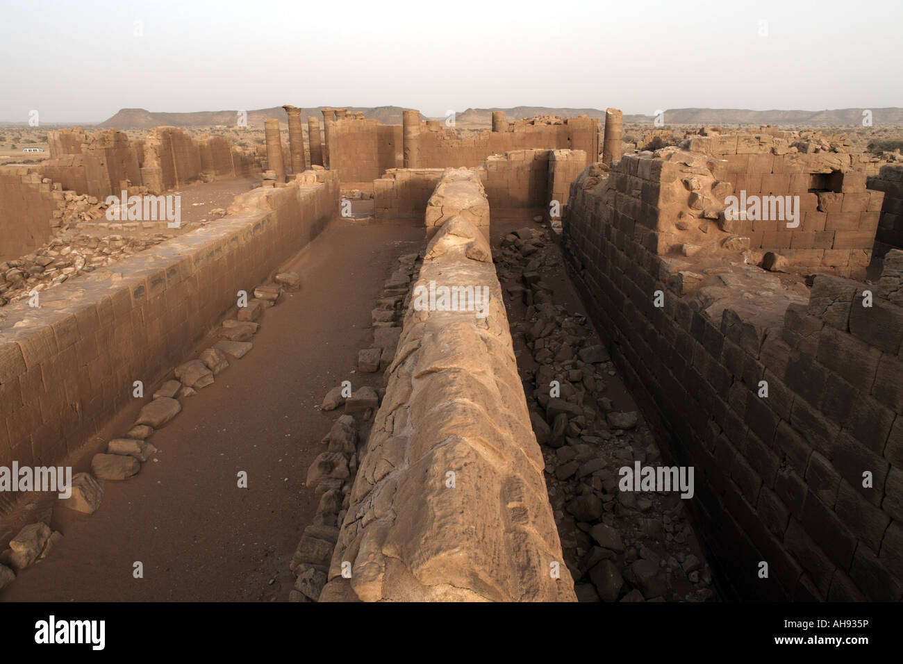 100 Temple dans la Grande Enceinte de Musawwarat es Sufra, Soudan, Afrique Banque D'Images