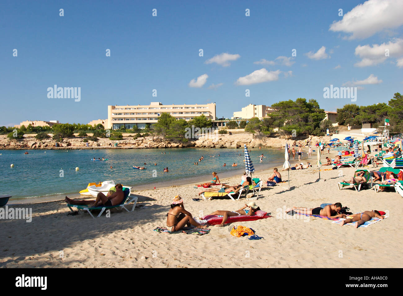 Plage de port des Torrent Ibiza es Banque D'Images