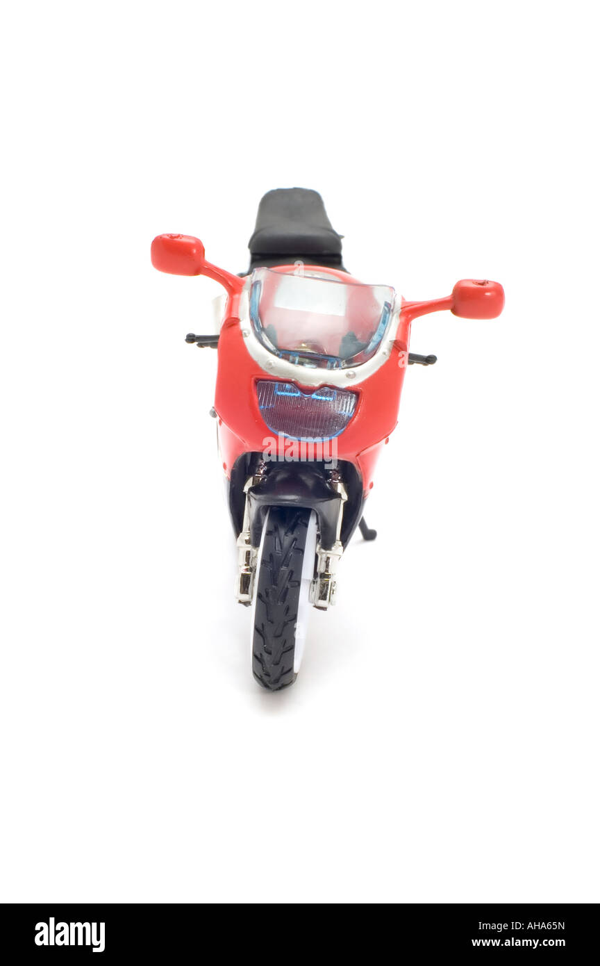 Objet série sur moto modèle blanc Banque D'Images