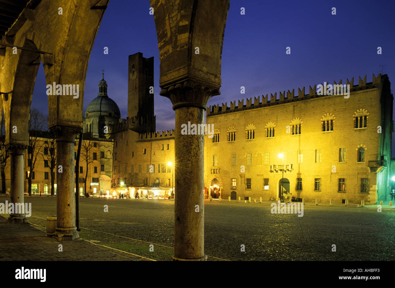 Piazza Sordello Mantoue Lombardie Italie Banque D'Images