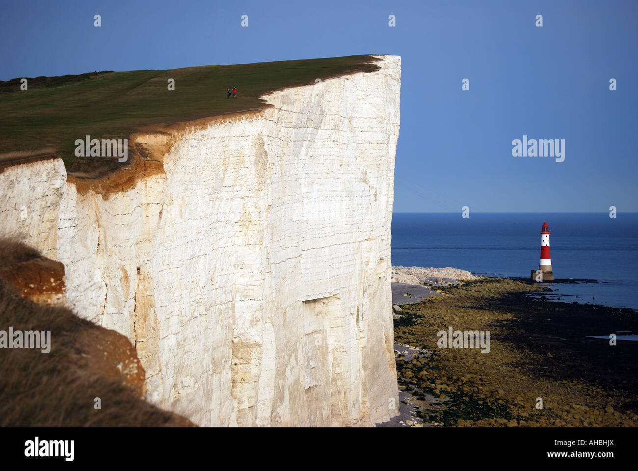 Beachy Head et phare, Beachy Head, East Sussex, Angleterre, Royaume-Uni Banque D'Images