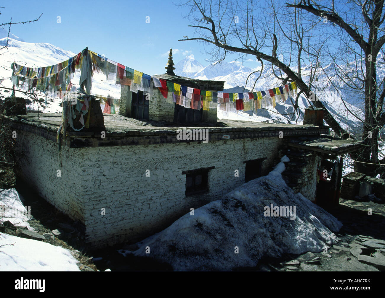 Temple bouddhiste , Muktinath , Népal Banque D'Images