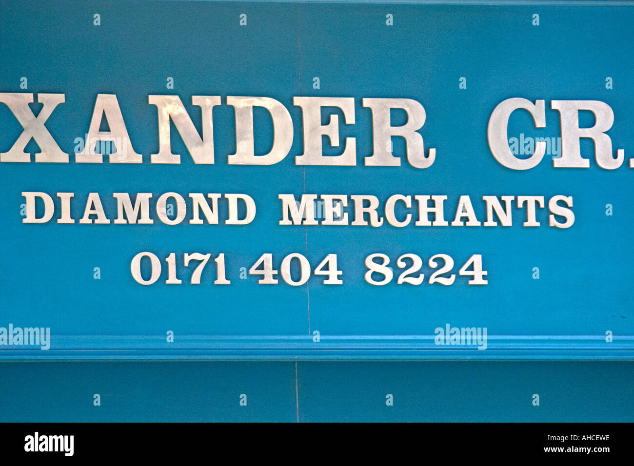 Les bijoutiers diamantaires signer Hatton Garden London EC1 Angleterre Banque D'Images