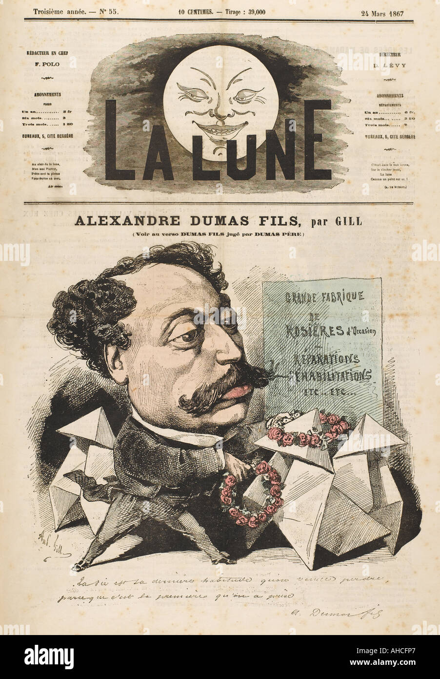 Alexandre Dumas lune 67 Banque D'Images