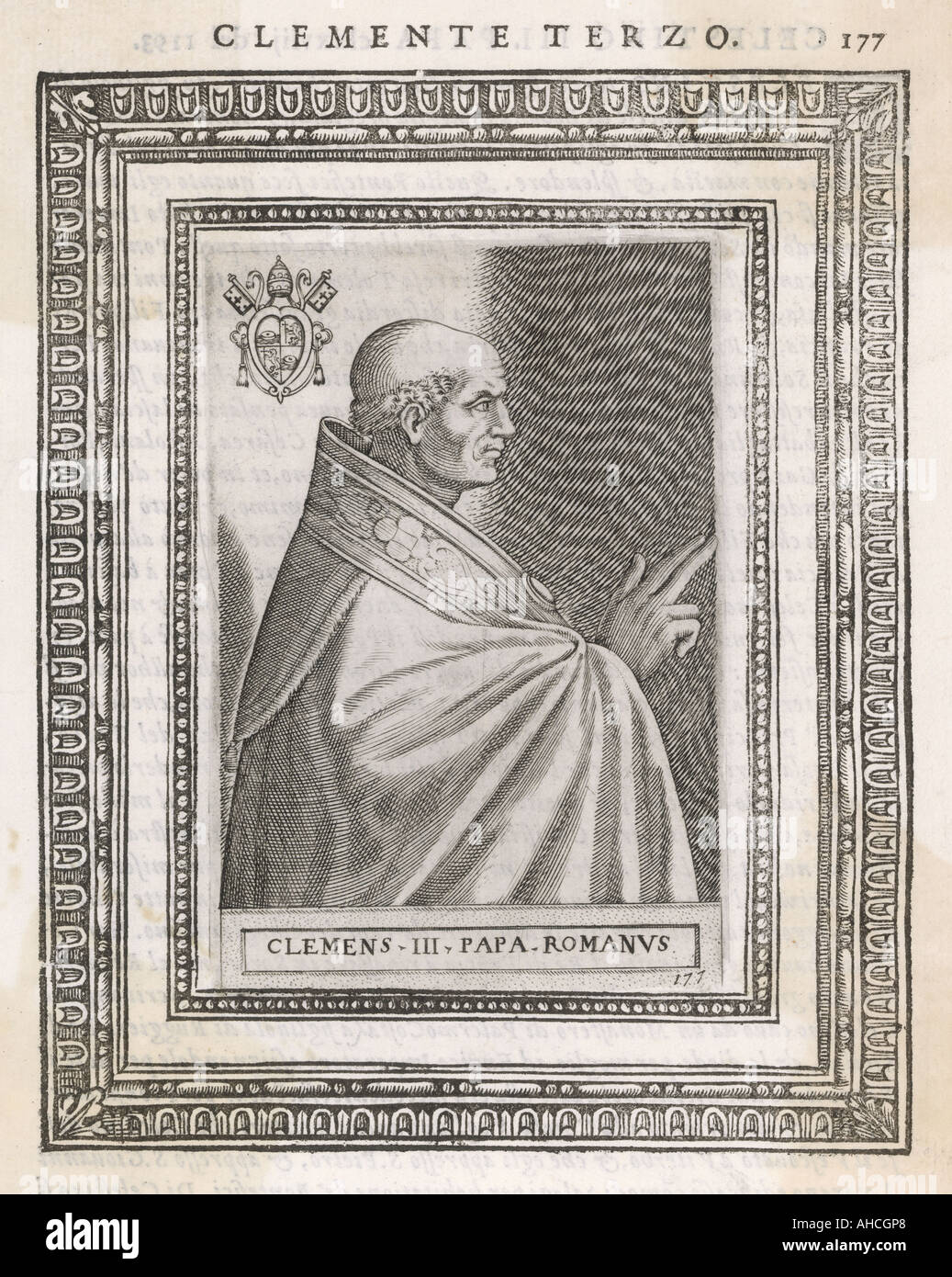 Le pape Clément iii Banque D'Images