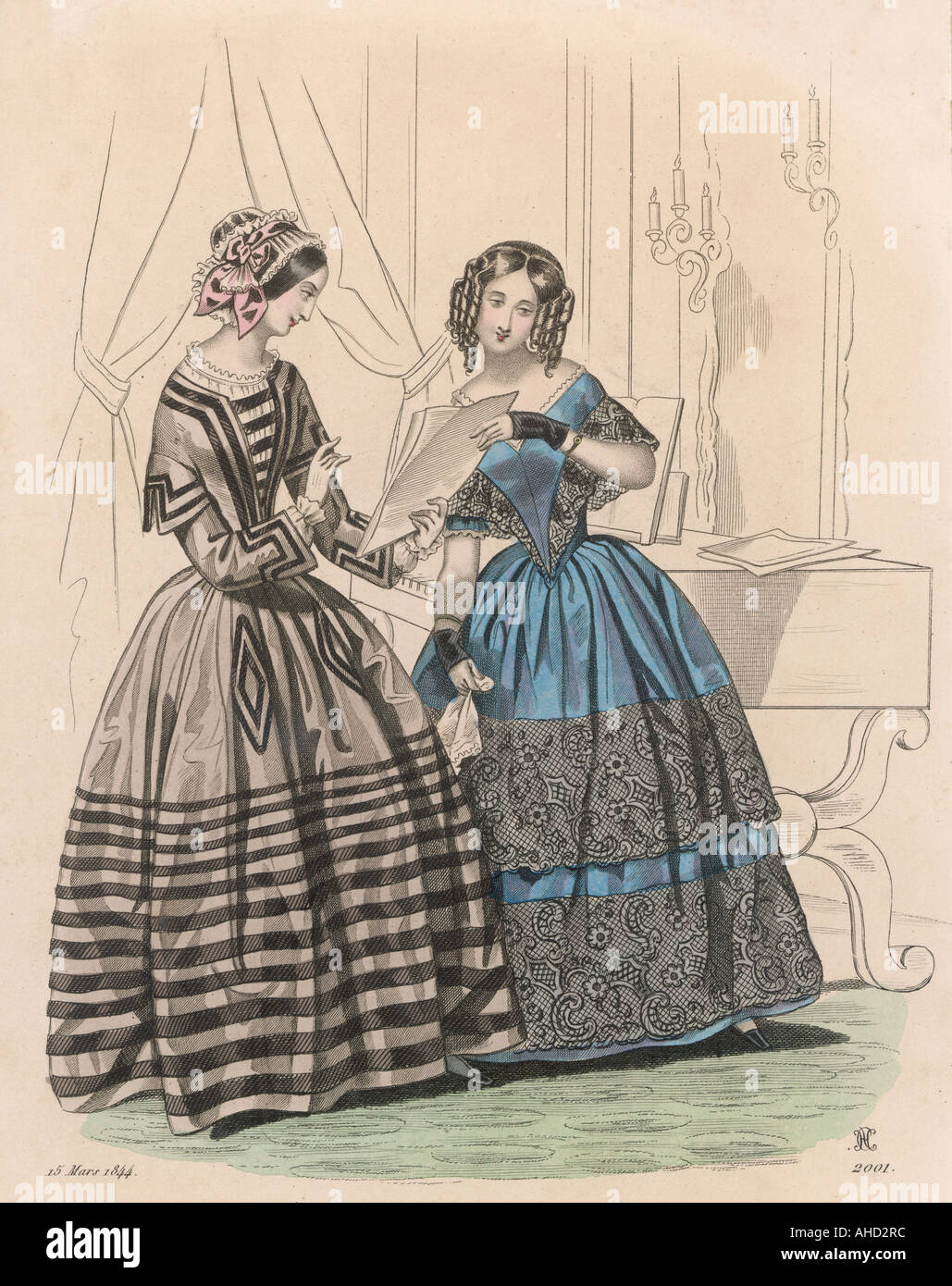 Costume 1844 Banque D'Images