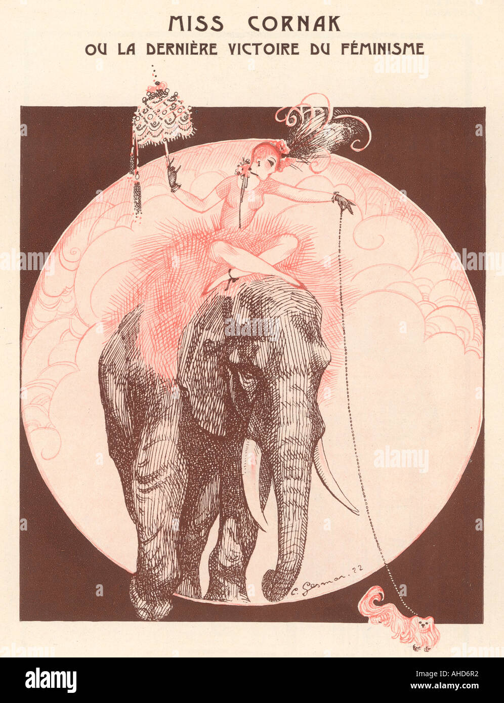 Formateur de l'éléphant de cirque Banque D'Images