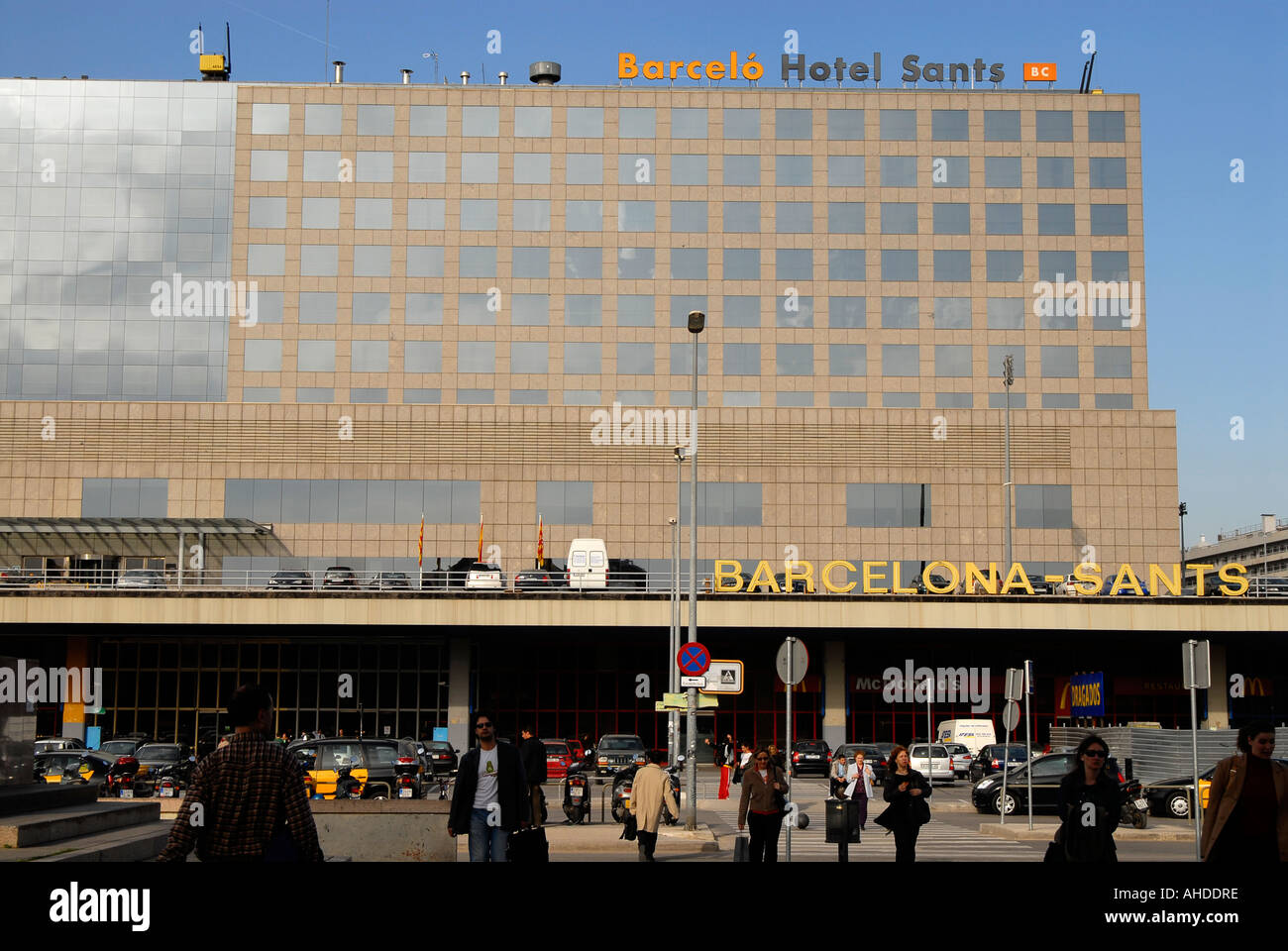 La gare de Sants de Barcelone Catalogne Espagne Banque D'Images