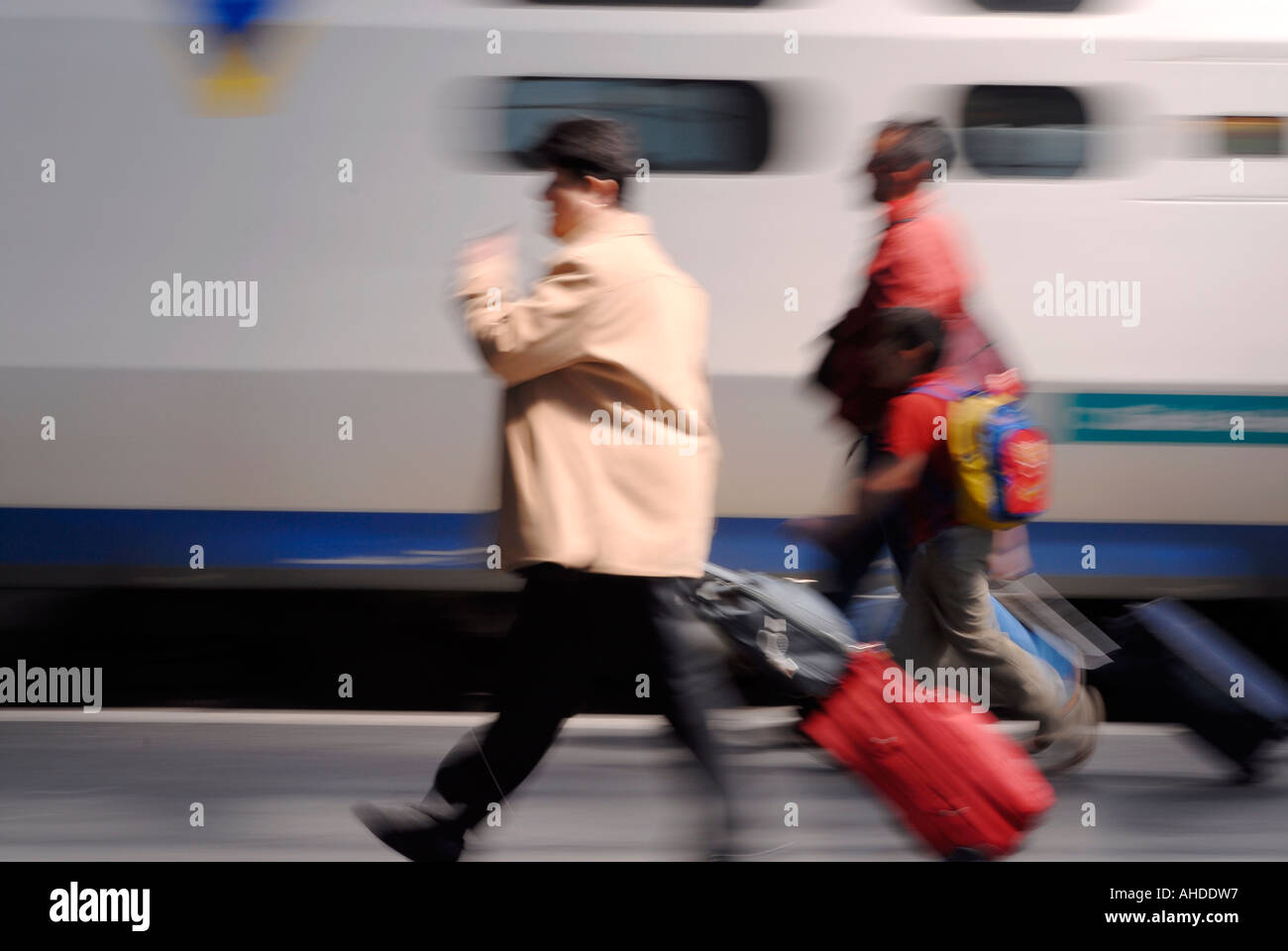 Les personnes avec bagages Banque D'Images