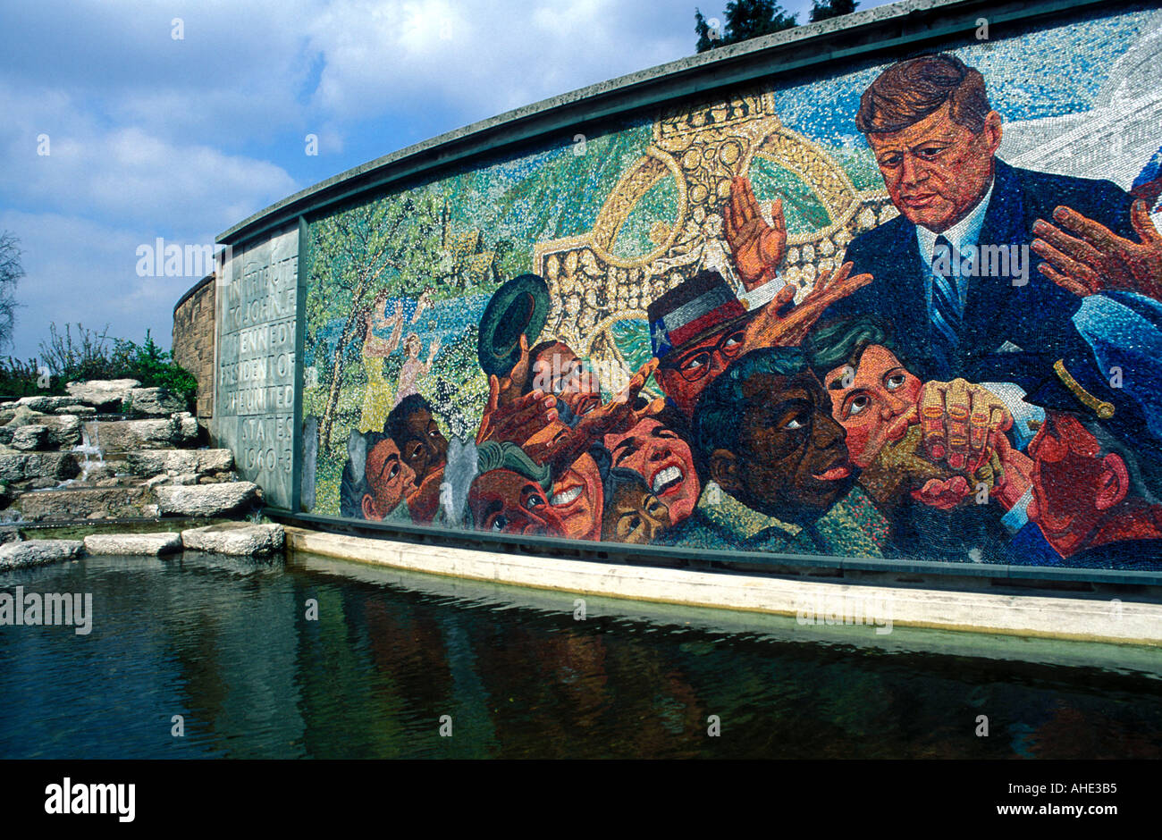 J F Kennedy Memorial mosaic Birmingham England Banque D'Images