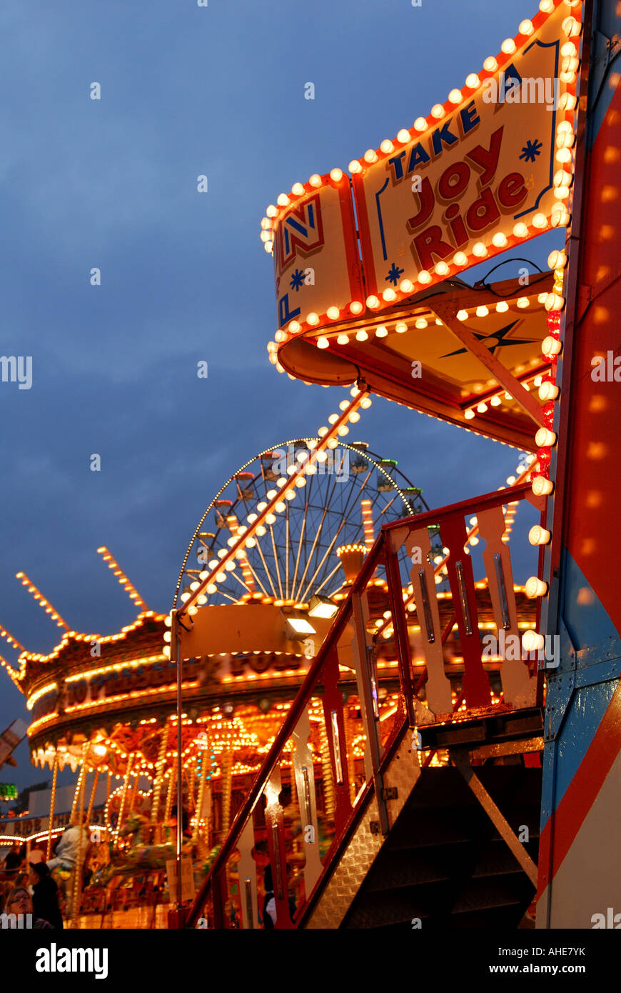 Manèges de fête foraine. Banque D'Images