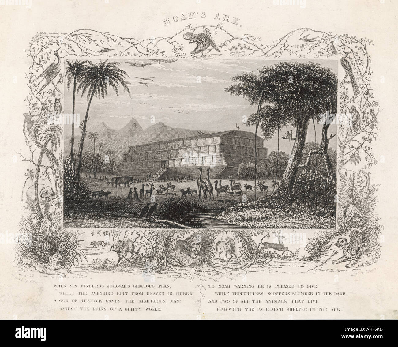 Les animaux entrer Noahs Ark Banque D'Images Les animaux entrer Noahs Ark Banque D'Images