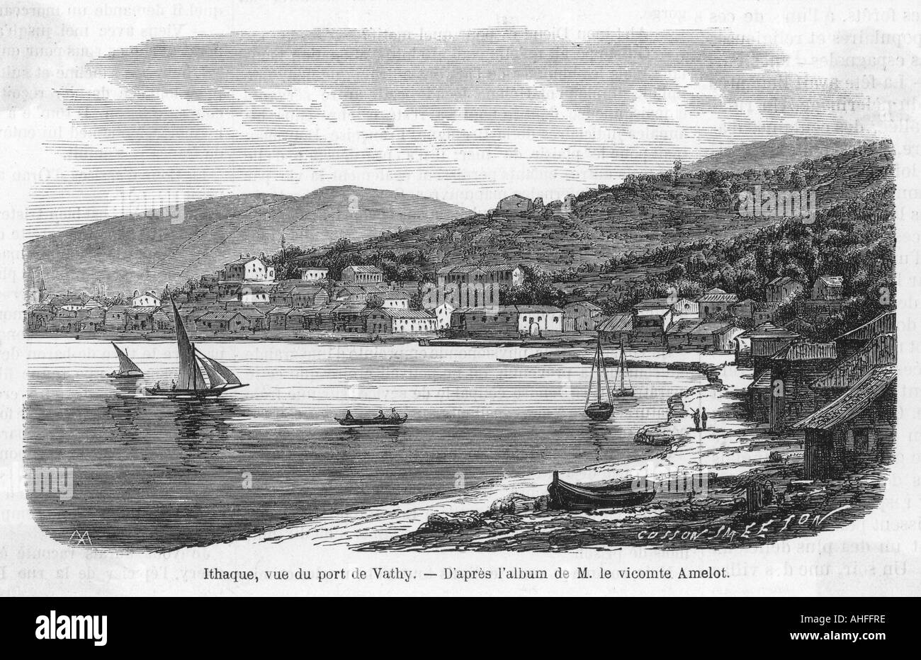Grèce Ithaca 1866 Banque D'Images