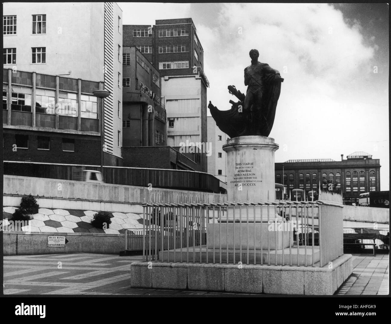 Statue de Nelson Birmingham Banque D'Images