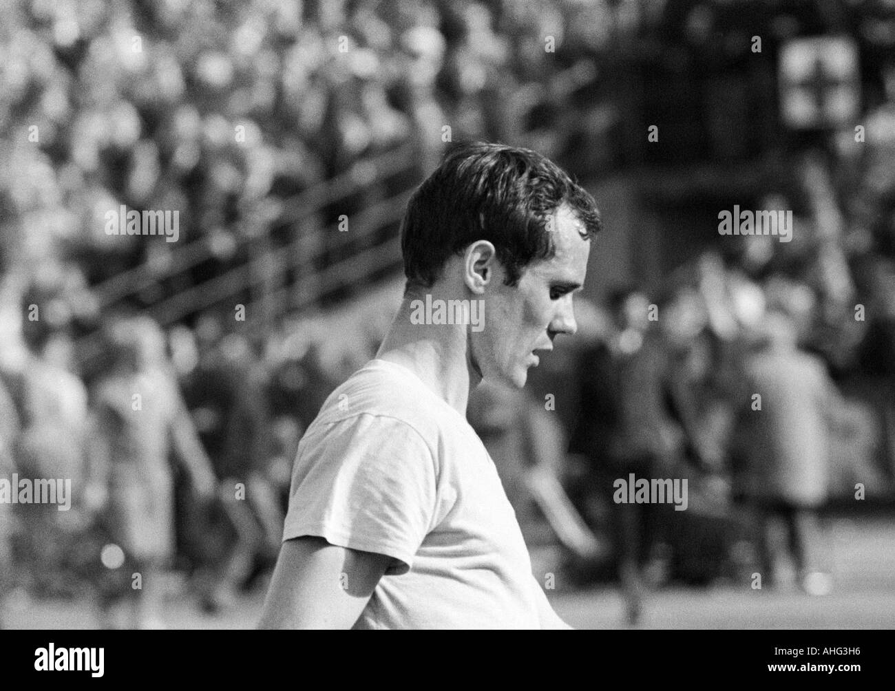 Football, Bundesliga, 1966/1967, le stade à la Hamburger Strasse, l'Eintracht Brunswick contre Borussia Moenchengladbach 2:1, joueur de football, portrait Erich Maas (Braunschweig) Banque D'Images