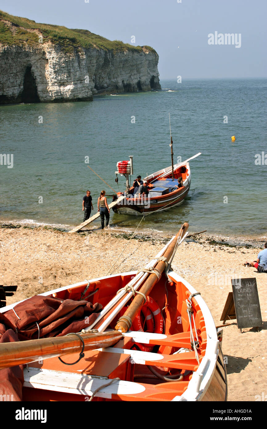 Flamborough East Yorkshire UK Cobles Pêche North Landing Banque D'Images