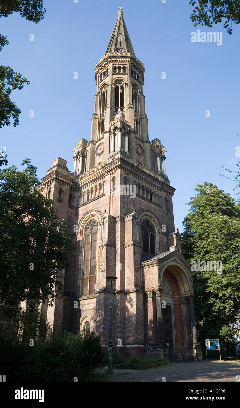 Zionskirchplatz / Zionskirche, l'église où Dietrich Bonhoeffer utilisé au travail, Berlin Prenzlauer mountain Banque D'Images