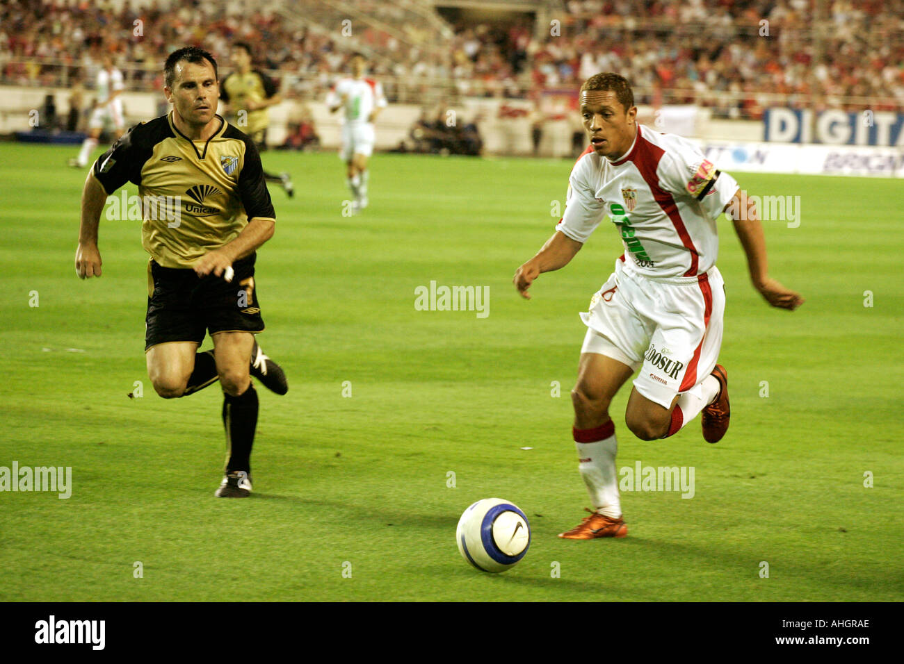 Gerardo Malaga CF et Adriano Sevilla FC Banque D'Images