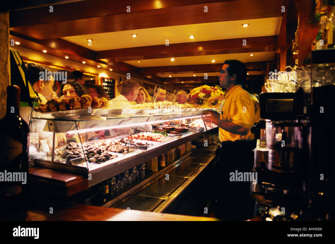 Bar à tapas en Espagne Santiago Banque D'Images