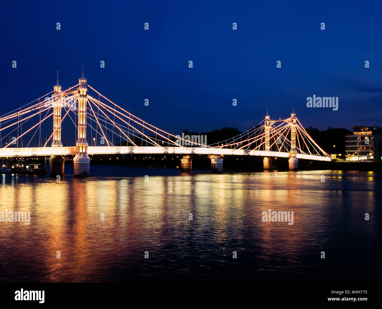 L'Albert Bridge à Chelsea Londres Banque D'Images