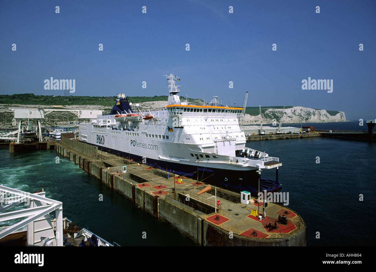 Quitter le port ferry de Douvres Angleterre UK Banque D'Images