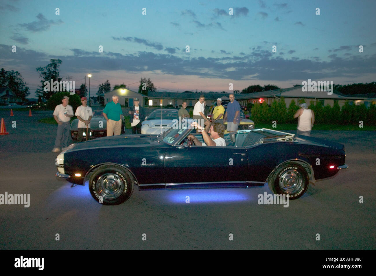 Lors d'un rallye automobile en Utica New York Banque D'Images