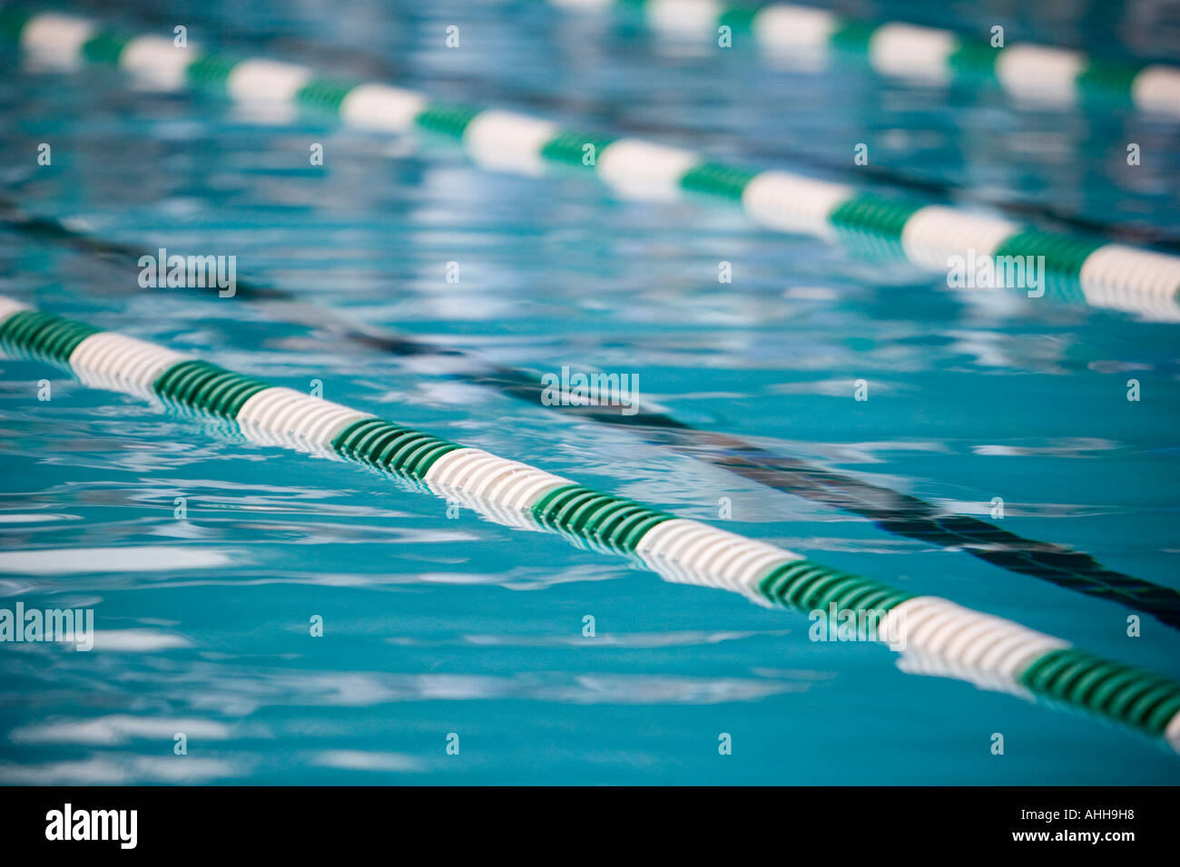 Voies de natation devant un swim meet Banque D'Images