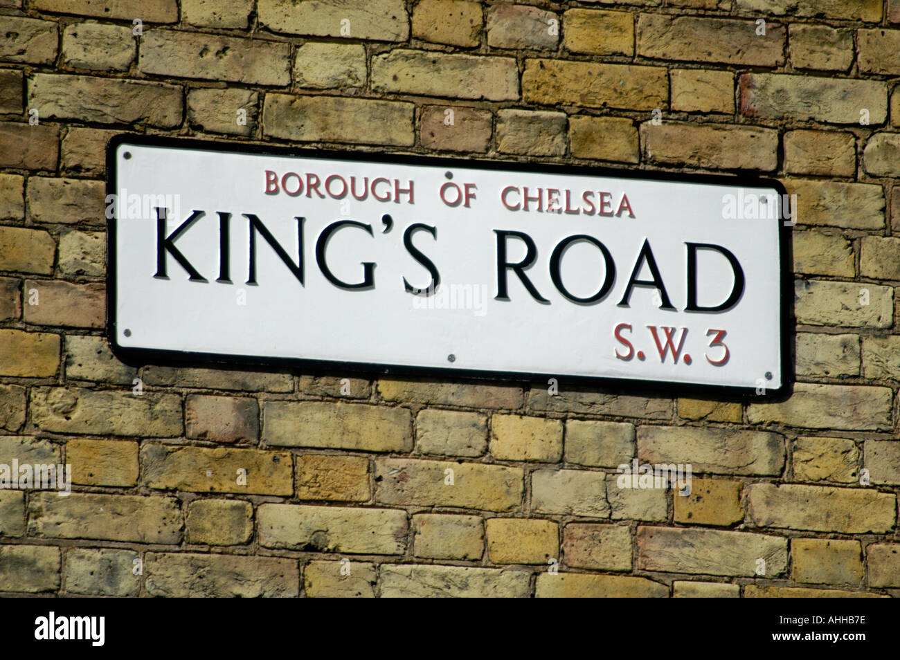 Le King's Road sign, Kensington & Chelsea, London, England, UK Banque D'Images