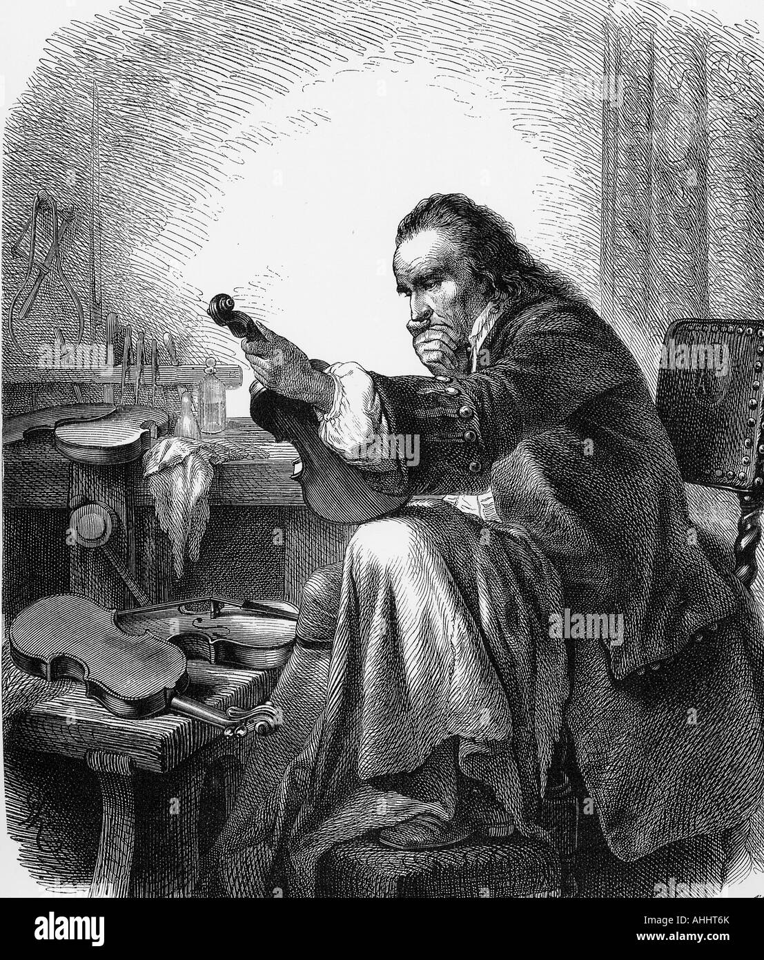 ANTONIO Stradivari, luthier italien c.1644 à 1737 Banque D'Images