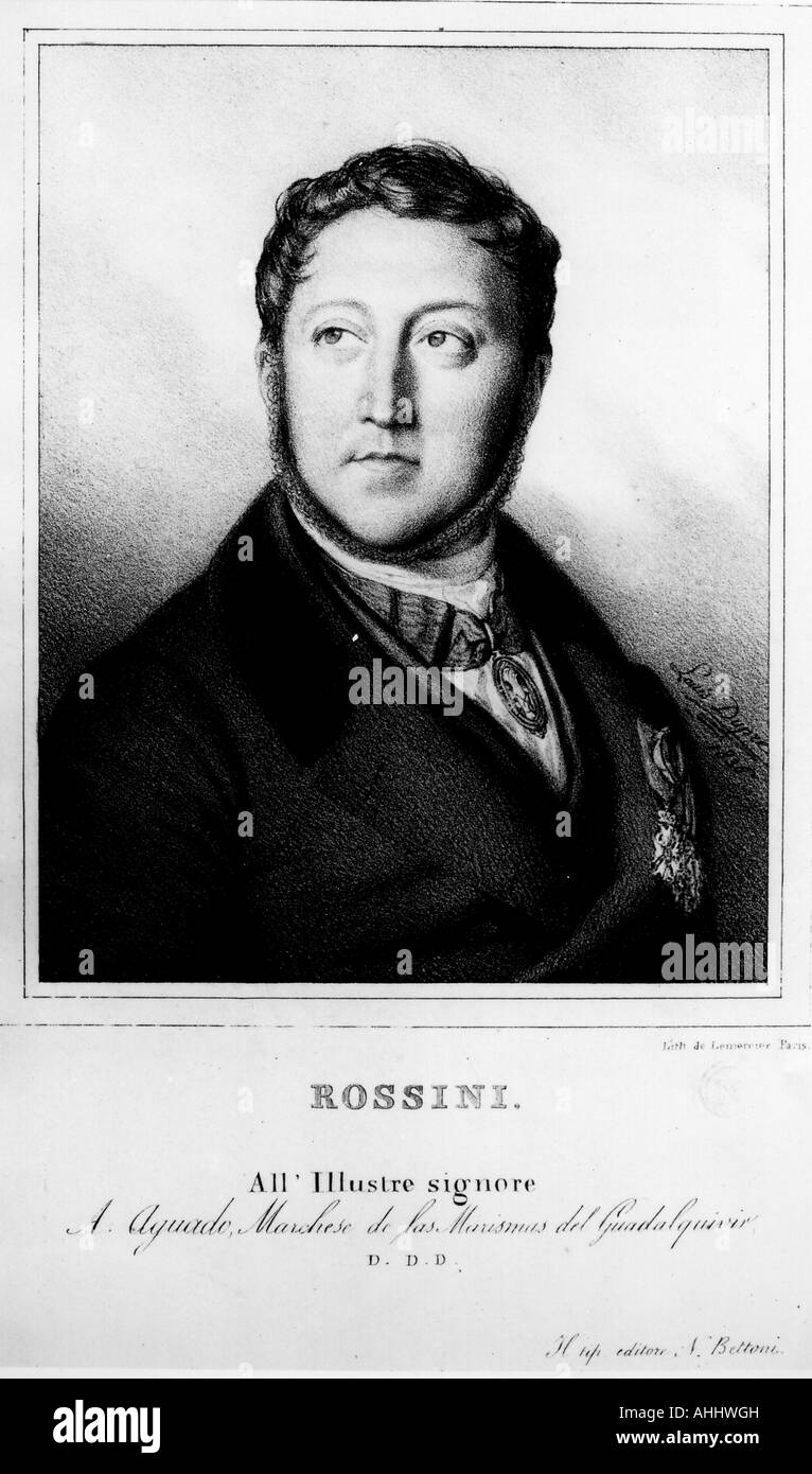 GIOACCHINO ROSSINI compositeur d'opéra italien 1792 à 1868 Banque D'Images