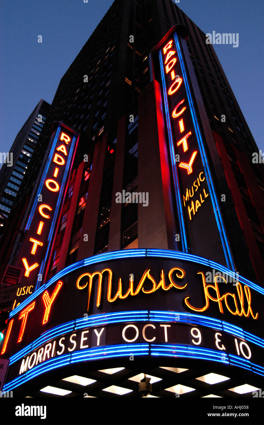 Le Radio City Music Hall, le Rockefeller Center, New York City, USA Banque D'Images