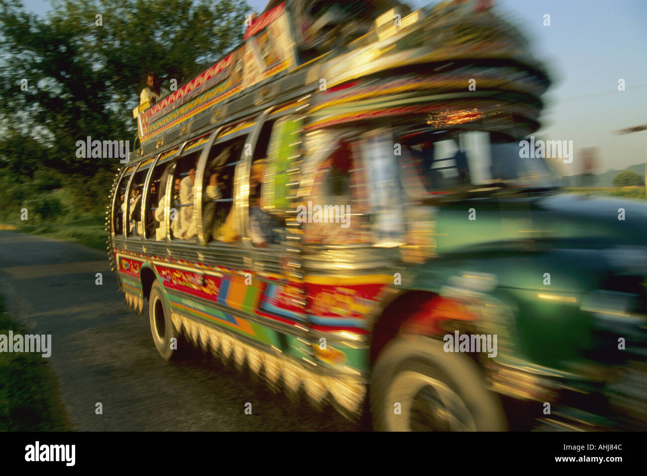 Pakistan bus Punjab Banque D'Images