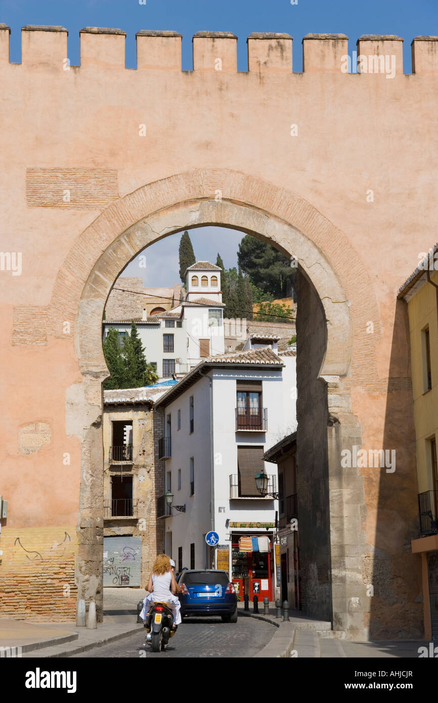 Grenade Grenade Province Espagne au onzième siècle, la porte d'Elvira Banque D'Images