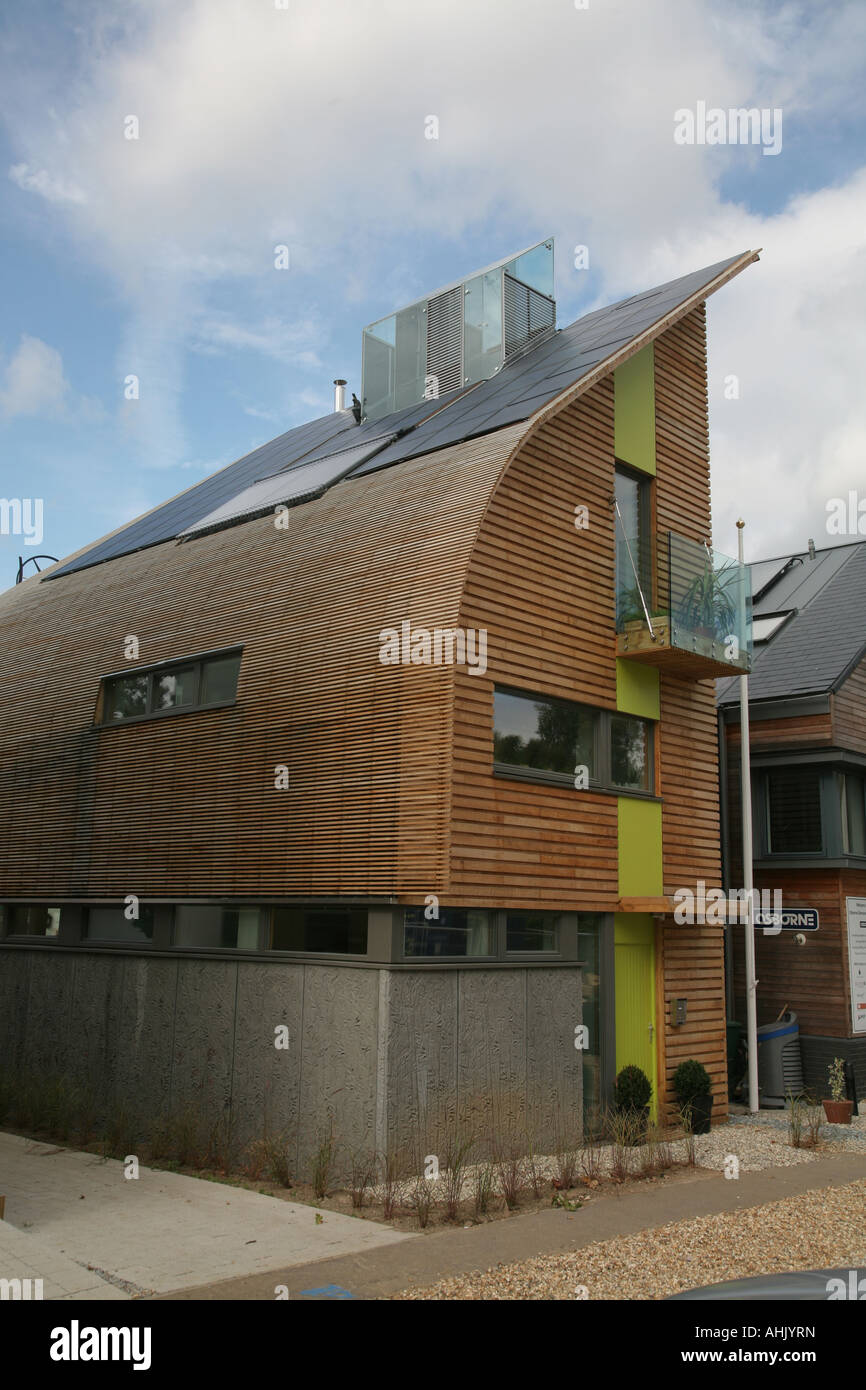 Kingspan eco House, UK's first home zéro émission, exposition hors site Watford, Royaume-Uni Banque D'Images