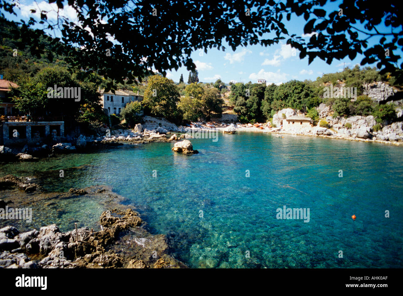 Grèce centrale thessalie pélion pélion vue de damouhari Banque D'Images